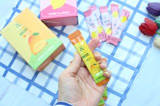 비타앤C 레몬맛, 망고맛 — 5점을 준 리뷰어가 2021년 4월 올린 사용 사진