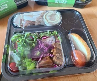 참살이도시락 작심삼일 샐러드도시락 3개 맛보기 새벽배송 또는 택배배송 — 4점을 준 리뷰어가 2021년 7월 올린 사용 사진
