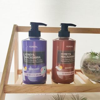쿤달 [KUNDAL 공식] 프리미엄 헤어 케어 스페셜 세트 샴푸 500ml &amp; 트리트먼트 500ml — 4.5점을 준 리뷰어가 2021년 3월 올린 사용 사진