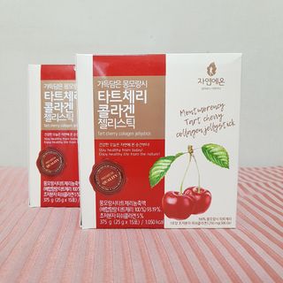 자연에온 가득담은 몽모랑시 타트체리 콜라겐 젤리스틱 — 5점을 준 리뷰어가 2021년 1월 올린 사용 사진
