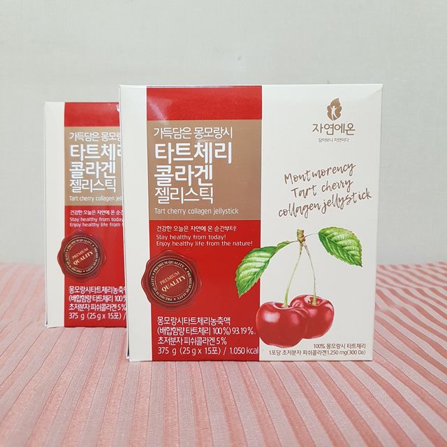 자연에온 가득담은 몽모랑시 타트체리 콜라겐 젤리스틱 리뷰 사진