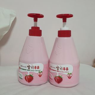 [과일나라] 피부가 마시는 딸기우유 바디클렌저&바디로션 — 4점을 준 리뷰어가 2022년 2월 올린 사용 사진