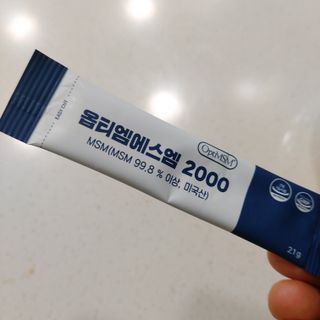 바른비타민 옵티엠에스엠2000 1박스 60포 관절 연골 복합건강기능식품 — 4점을 준 리뷰어가 2021년 6월 올린 사용 사진