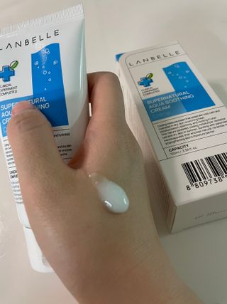 랑벨 수퍼내츄럴 아쿠아 수딩 크림 100ml — 5점을 준 리뷰어가 2022년 4월 올린 사용 사진