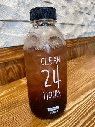 클린24시간 1BOX(5포) + 전용보틀(500ml) — 3점을 준 리뷰어가 2022년 8월 올린 사용 사진