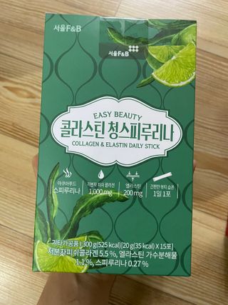 서울에프엔비 콜라스틴 3종 뷰티젤리스틱 45입 [ABC핏 15입 /  석류핏 15입 / 청스피루리나 15입] — 5점을 준 리뷰어가 2021년 9월 올린 사용 사진