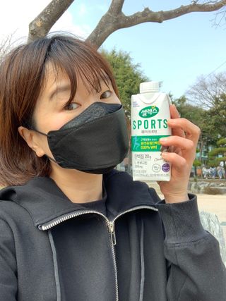 셀렉스스포츠 셀렉스 스포츠 웨이 프로틴 초콜릿 _ 330ml x 12팩 — 5점을 준 리뷰어가 2021년 3월 올린 사용 사진