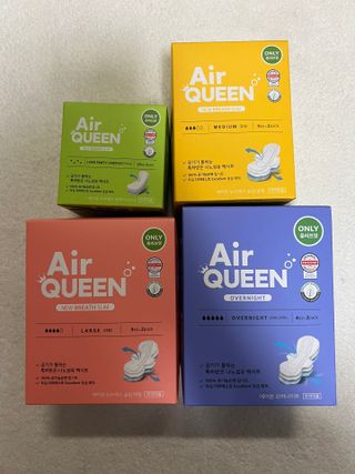 에어퀸 뉴브레스 유기농 생리대 4종 (팬티라이너 20P + 중형 10P + 대형 10P + 오버나이트 8P)_체험단 2차 — 5점을 준 리뷰어가 2024년 11월 올린 사용 사진