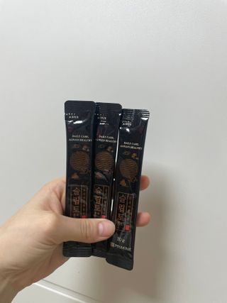 프리마인 자체 기업부설 연구소에서 찾아낸 건강한 수면의 비밀.  슬립토 플러스 30포 — 4점을 준 리뷰어가 2021년 11월 올린 사용 사진