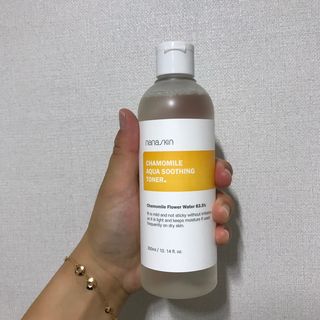 나나스킨 캐모마일아쿠아수딩토너 — 4.5점을 준 리뷰어가 2021년 8월 올린 사용 사진