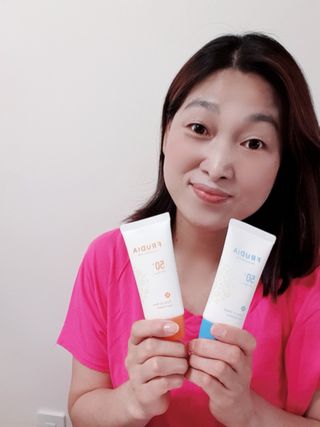 [후르디아] 혼합자차 선 에센스+톤업 선크림 2종 — 5점을 준 리뷰어가 2021년 5월 올린 사용 사진