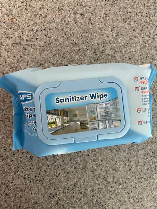 햅스 세균없는 주방 대형 2팩, HAPS sanitizer wipe — 5점을 준 리뷰어가 2022년 1월 올린 사용 사진