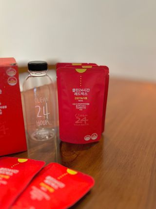 클린24시간 레드박스 1BOX(5포) + 전용보틀(500ml) — 5점을 준 리뷰어가 2024년 1월 올린 사용 사진