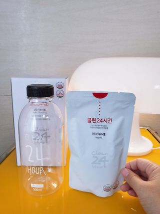 클린24시간 1BOX(5포) + 전용보틀(500ml) — 5점을 준 리뷰어가 2022년 11월 올린 사용 사진