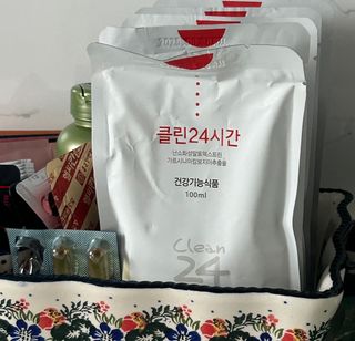 클린24시간 1BOX(5포) + 전용보틀(500ml) — 5점을 준 리뷰어가 2023년 7월 올린 사용 사진