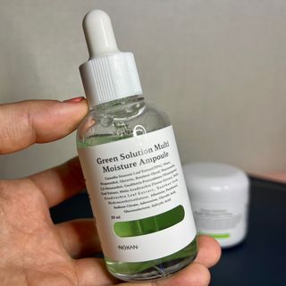 [녹산] 그린 솔루션 멀티 수분 앰플 + 그린 솔루션 멀티 수분크림 — 5점을 준 리뷰어가 2022년 10월 올린 사용 사진