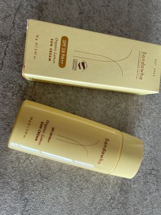 스킨큐어 산다화 유기농 레몬썬크림 — 5점을 준 리뷰어가 2021년 9월 올린 사용 사진