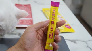 아임오 편의점 신상 타파, 바로 짜먹는 3종 _ 에너지업X2ea, 비타민업X2ea, 허니앤업X2ea — 4.5점을 준 리뷰어가 2021년 11월 올린 사용 사진