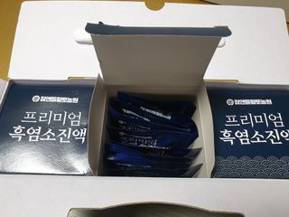 참앤들황토농원 국내산 흑염소를 정성스럽게 담은, 프리미엄 흑염소 진액 70ml x 30포 1박스 — 5점을 준 리뷰어가 2023년 1월 올린 사용 사진