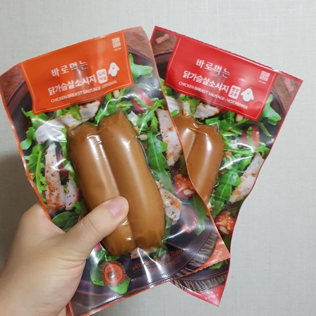 [아침몰] 바로 먹는 실온보관 닭가슴살 소시지 큐브 5팩 리뷰 사진