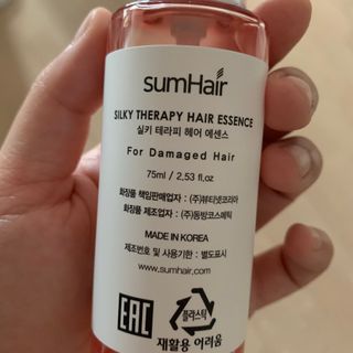 썸헤어 / SUMHAIR 썸헤어 실키 테라피 헤어 에센스 — 4점을 준 리뷰어가 2021년 4월 올린 사용 사진