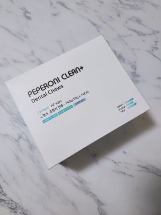 페페로니 클린플러스 덴탈치킨껌 10g x 14p — 2점을 준 리뷰어가 2021년 7월 올린 사용 사진