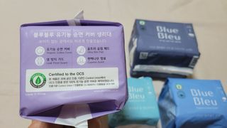 블루블루 유기농 순면 커버 생리대 — 5점을 준 리뷰어가 2021년 1월 올린 사용 사진