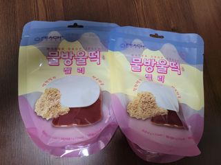 (주) 피치코리아 물방울떡젤리 X 2개입 — 3.5점을 준 리뷰어가 2022년 11월 올린 사용 사진
