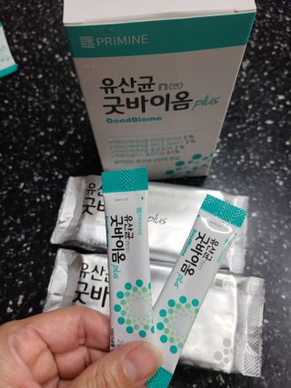 프리마인 유산균 국가지정연구소 선정, 살아있는 생유산균 200억 마리의 힘. 유산균n굿바이옴플러스 — 5점을 준 리뷰어가 2021년 9월 올린 사용 사진
