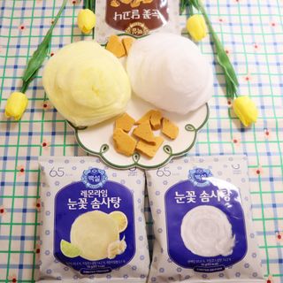 딜라이트 프로젝트  달콤한 눈꽃 간식세트( 눈꽃 솜사탕 / 레몬라임 솜사탕 / 달고나 총 7EA+스마트톡 증정) — 5점을 준 리뷰어가 2022년 5월 올린 사용 사진