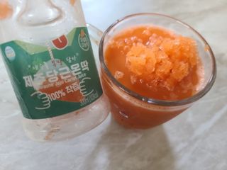 탐라원 제주의 맛, 몬딱주스 4종세트 - 한라봉몬딱주스, 천혜향몬딱주스, 청귤에이드, 당근몬딱주스 — 5점을 준 리뷰어가 2021년 9월 올린 사용 사진