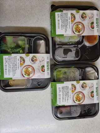 참살이도시락 작심삼일 샐러드도시락 3개 맛보기 새벽배송 또는 택배배송 — 5점을 준 리뷰어가 2021년 7월 올린 사용 사진