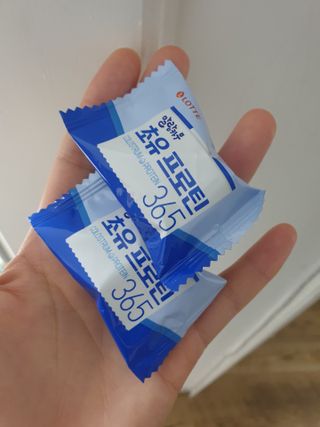 롯데제과 말랑카우 초유프로틴365 — 5점을 준 리뷰어가 2021년 9월 올린 사용 사진