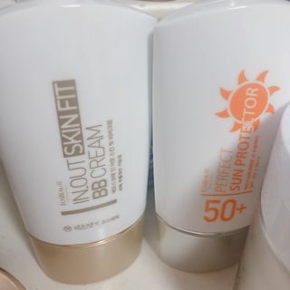약손명가코스메틱 에오스보떼 퍼펙트 선 프로텍터 선크림 / 인_아웃 스킨 핏 비비크림 세트 구성 — 5점을 준 리뷰어가 2021년 7월 올린 사용 사진