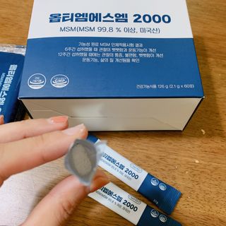 바른비타민 옵티엠에스엠2000 1박스 60포 관절 연골 복합건강기능식품 — 4.5점을 준 리뷰어가 2021년 6월 올린 사용 사진