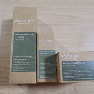 마리엔메이 센서티브 수딩 젤 크림 + 어성초 티트리 추출물 세럼 + 어성초 티트리 모공 클렌징 폼 — 5점을 준 리뷰어가 2021년 9월 올린 사용 사진