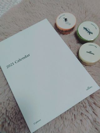 콜린스 2021 엽서 캘린더와 마스킹 테이프 3종 — 5점을 준 리뷰어가 2020년 12월 올린 사용 사진
