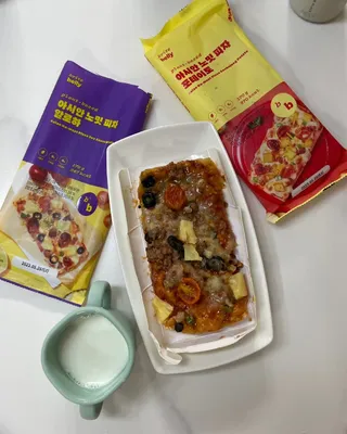 브라잇벨리 비건피자 [노밋피자알로하 & 노밋피자포테이토] 2가지맛 — 5점을 준 리뷰어가 2022년 7월 올린 사용 사진