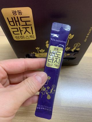 광동생활건강 나우 [광동] 배도라지 쌍화스틱 10mL x 100포 — 5점을 준 리뷰어가 2023년 5월 올린 사용 사진