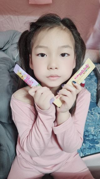 다나음 180도 칼슘젤리+아연면역젤리 — 5점을 준 리뷰어가 2022년 1월 올린 사용 사진