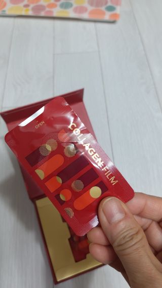 프리마인 귀족의 콜라겐, 92배 흡수율. 럭셔리 프리미엄 셀라브 콜라겐필름 30매 — 5점을 준 리뷰어가 2021년 9월 올린 사용 사진