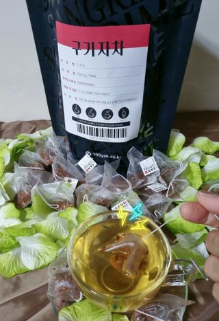 산그리메 국내산 구기자차 100티백 대용량 삼각티백차 — 5점을 준 리뷰어가 2021년 7월 올린 사용 사진