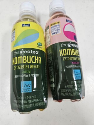 더그레잇티 콤부차 [매일유업] 더그레잇티 44kcal 콤부차 300ml *12개입 (오리지널 6개+베리리치 6개) — 4점을 준 리뷰어가 2023년 7월 올린 사용 사진