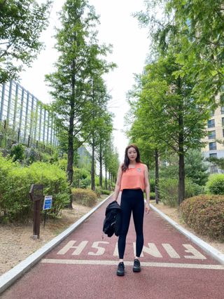 [스테이피플] SILKY SLEEVELESS LOGO TOP — 5점을 준 리뷰어가 2022년 6월 올린 사용 사진