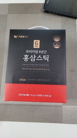[푸름웰니스] 프리미엄 6년근 홍삼스틱 3mg x 100포 — 5점을 준 리뷰어가 2022년 2월 올린 사용 사진
