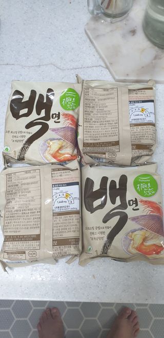 [풀무원] 자연은맛있다 정면, 백면, 홍면  세트 — 5점을 준 리뷰어가 2021년 4월 올린 사용 사진