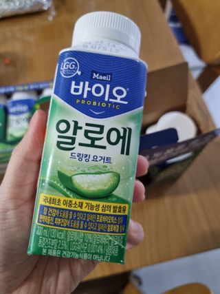 LIVE 매일바이오 알로에 드링킹 요거트 — 5점을 준 리뷰어가 2022년 4월 올린 사용 사진