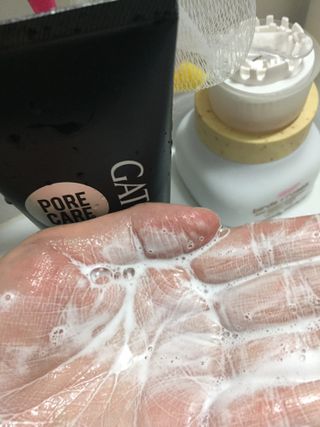 [갸스비] 명불허전, 남성을 위한 브랜드 갸스비의 올인원, 폼클렌징, 헤어오일 3종 — 5점을 준 리뷰어가 2021년 3월 올린 사용 사진