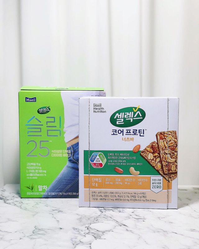 셀렉스 코어 프로틴 너츠바 50g 6개입 + Slim 25 스타터키트 리뷰 사진