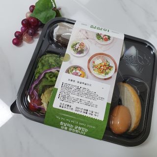 참살이도시락 작심삼일 샐러드도시락 3개 맛보기 새벽배송 또는 택배배송 — 5점을 준 리뷰어가 2021년 8월 올린 사용 사진